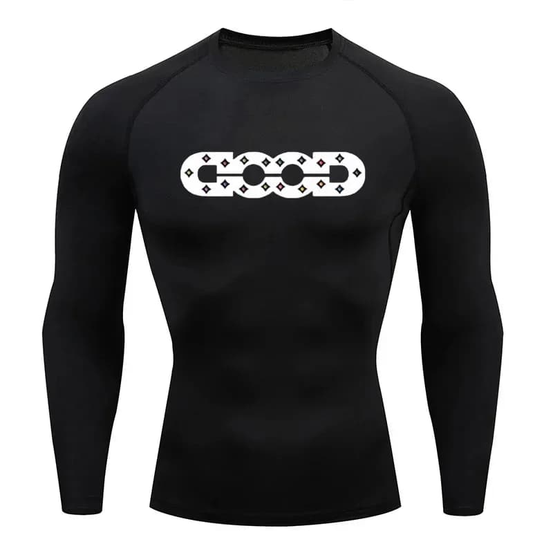 Maglietta a Compressione a Maniche Lunghe da Uomo per Corsa, Palestra, Fitness, Allenamento, Asciugatura Rapida, Traspirante, Top Sportivo