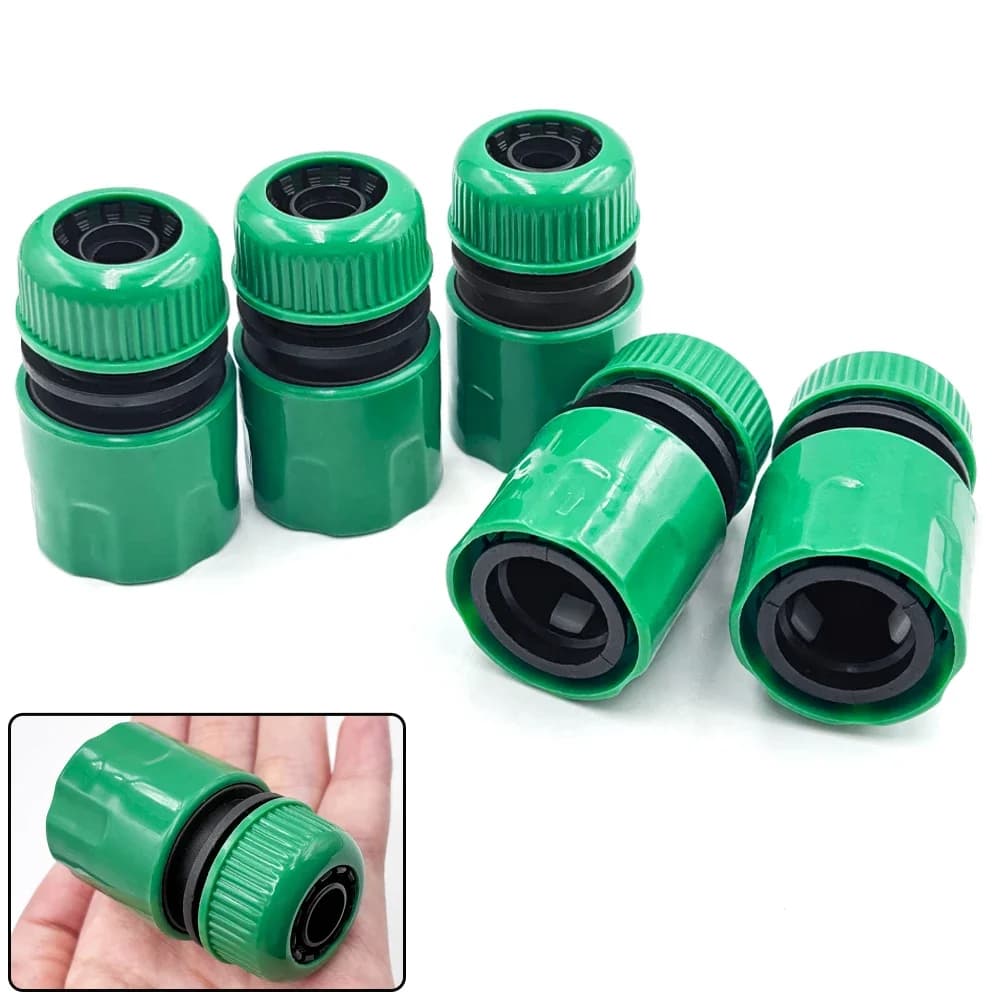 Connettore ad innesto rapido per giunto tubo flessibile da 5 pezzi 1/2 "per lavaggio auto in plastica per irrigazione da giardino