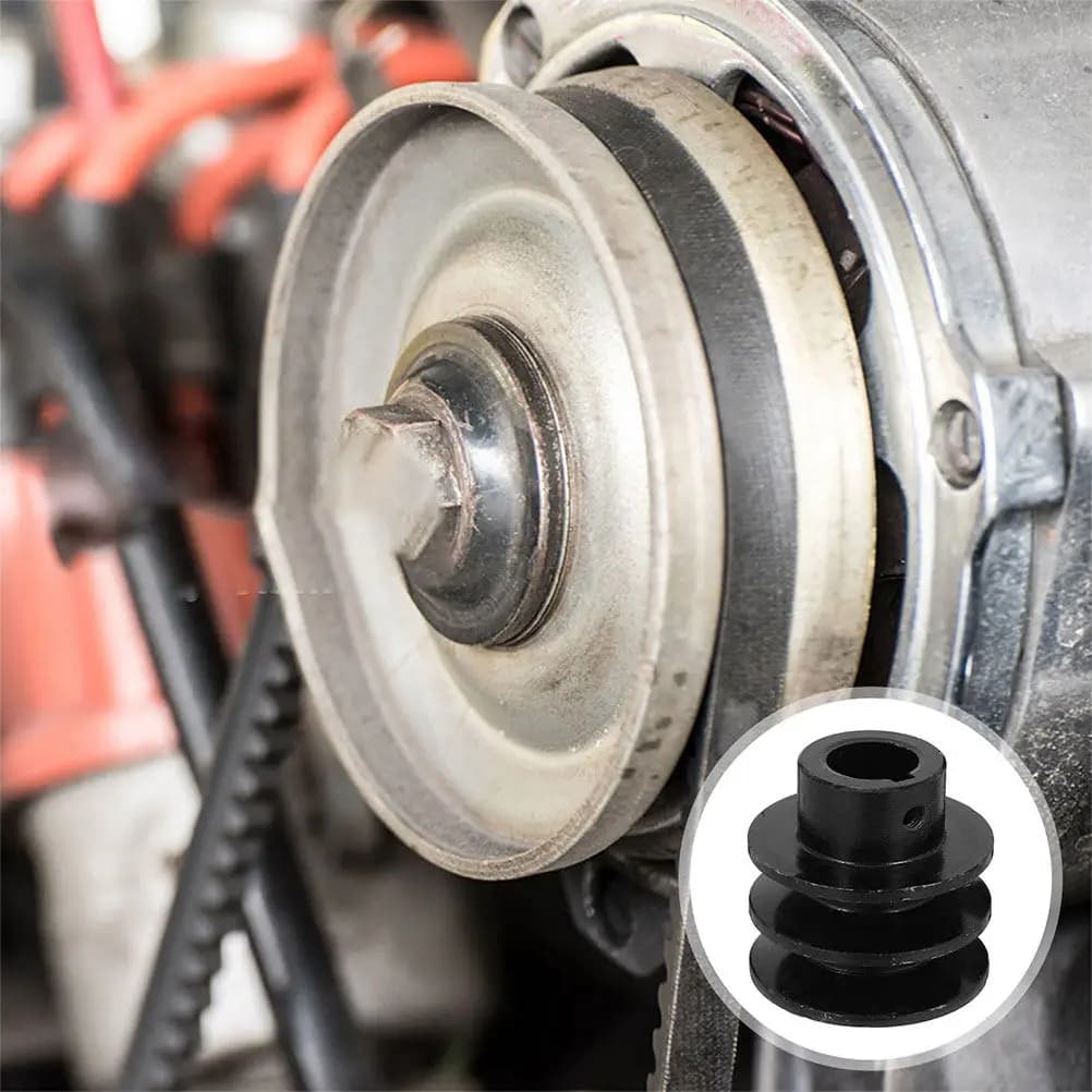 Double Groove V-Belt Pulley for Gas Engine Water Pump Durable Cast Iron Heavy Duty Mechanical Pulley Replacement
