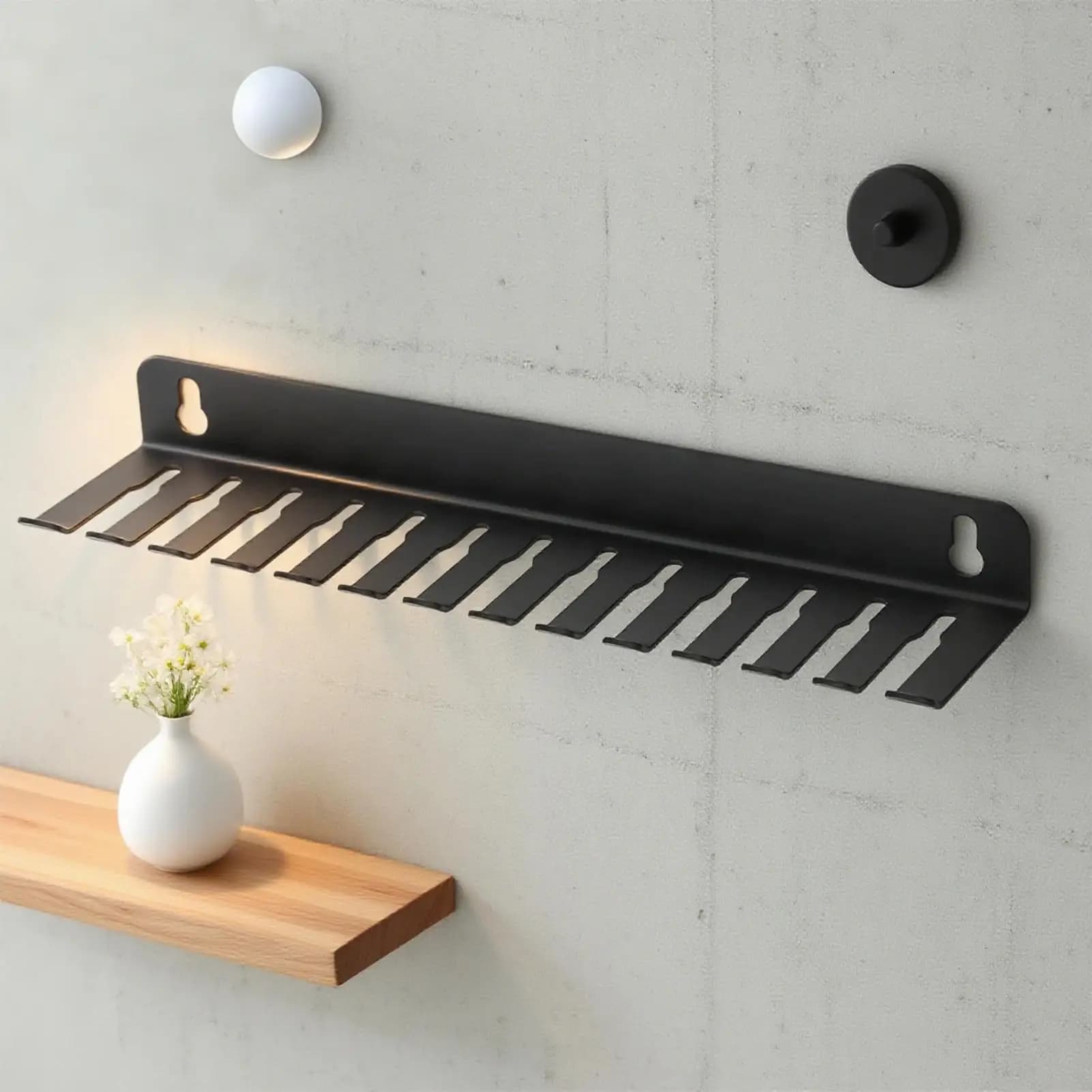 Supporto per organizer per cavi Rack per organizer per cavi dati in acciaio a 13 slot per parete Gestione dei cavi facile da installare per studi di officine