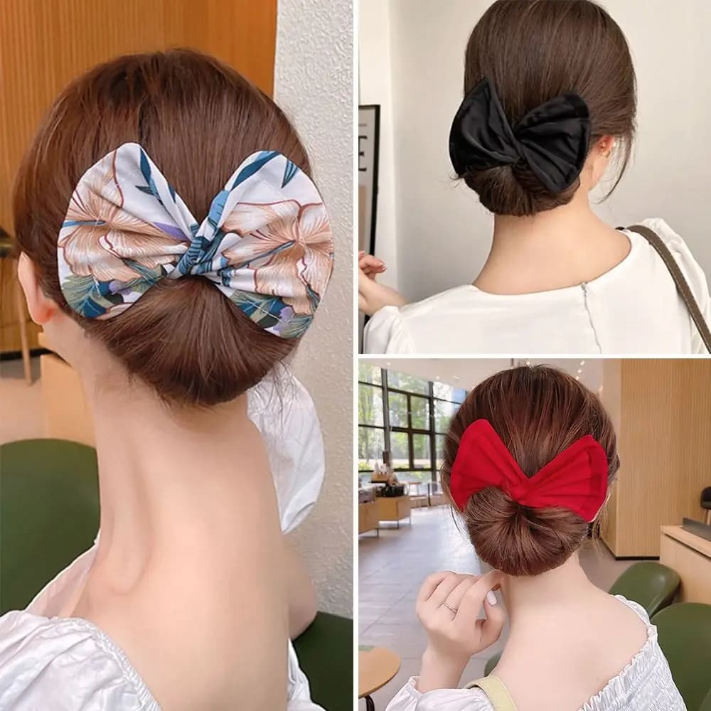 Hairband with multicolor print Fork for woman Girl Hair Ride for chignon Ride for horsetail Wallet for hair Bigodino Hair styling accessory