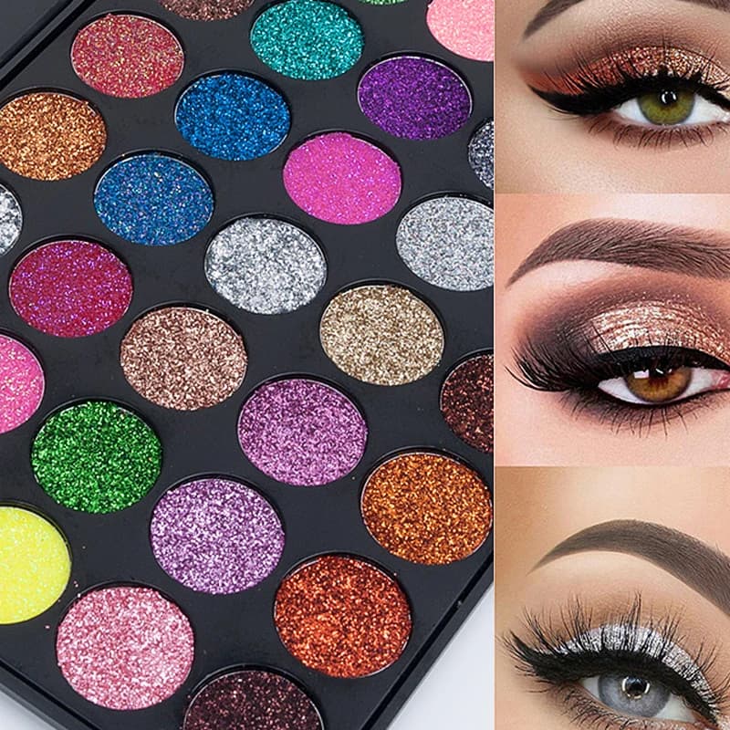 35 colori Glitter Metallic Eyeshadow Palette Shimmer Diamond paillettes Body Face Art Makeup Waterproof Maquillajes Para Mujer
