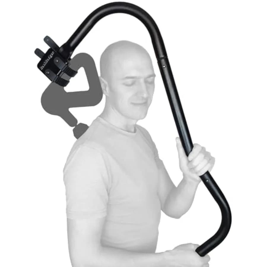 BackBadger Percussion Massage Gun Support Compatible with the Most Hard Area Massage Guns - Black