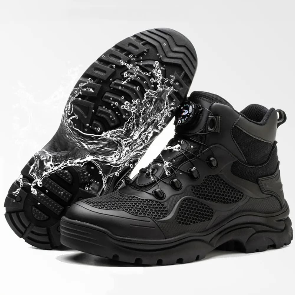 Stivali da moto estivi traspiranti Scarpe da moto da uomo Stivali tattici da motocross Stivali resistenti all'usura Botas Moto neri