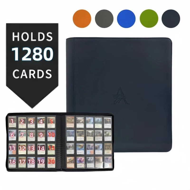Raccoglitore per Carte Premium a 20 Tasche – Album Porta Carte da Collezione da 1280 Carte, Adatto per Carte TCG e Sportive. Il sogno del collezionista