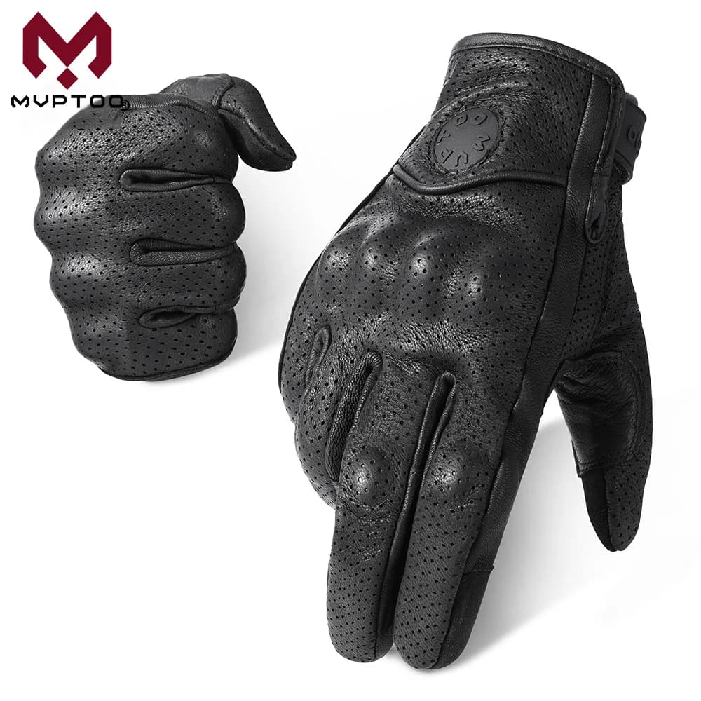 Guanti touch screen in vera pelle Guscio rigido Sport all'aria aperta Motocicletta Ciclismo Equitazione Caccia Lavoro Equipaggiamento protettivo antiscivolo