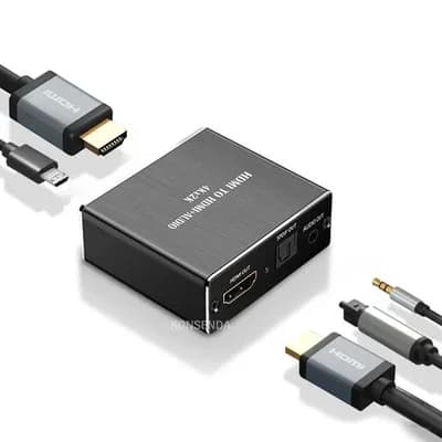 Estrattore audio HDMI 4Kx2K Splitter audio HDMI con convertitore di uscita audio ottico TOSLINK SPDIF da 3,5 mm per TV Box PC PS4 Loptop