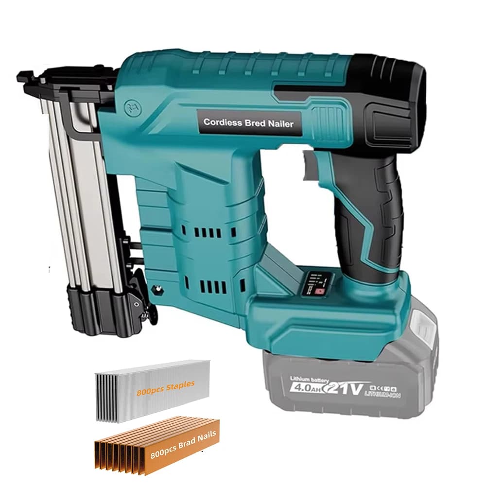 Pistola cucitrice per chiodatrice elettrica senza spazzole con chiodi a striscia 1600 per pistola sparachiodi a impatto elettrico senza fili per la lavorazione del legno a batteria Makita da 18 V