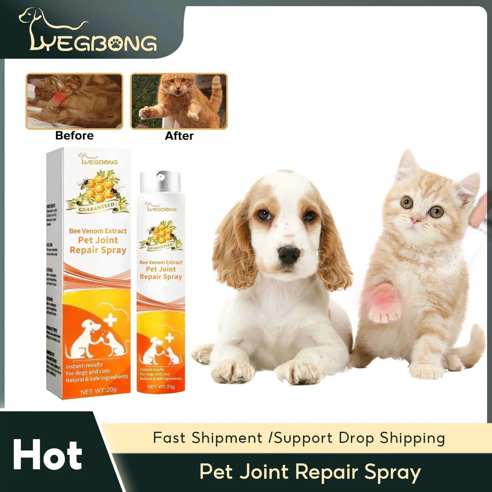 Pet Joint Repair Spray Dog Cat Bone Deformity osteoartrite Healing multifunzionale Joint Care Liquid Pet Bone Care Supplies