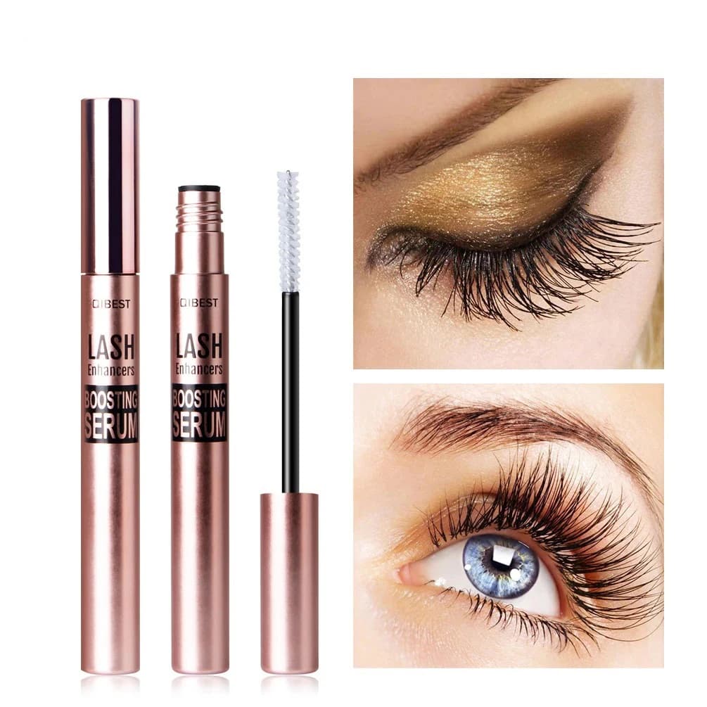QIBEST Fast Eyelash Growth Serum Natural Eyelashes Eyebrow Enhance Eyelash Lift Lengthening Thicker Eyelashes Serum Makeup Tools