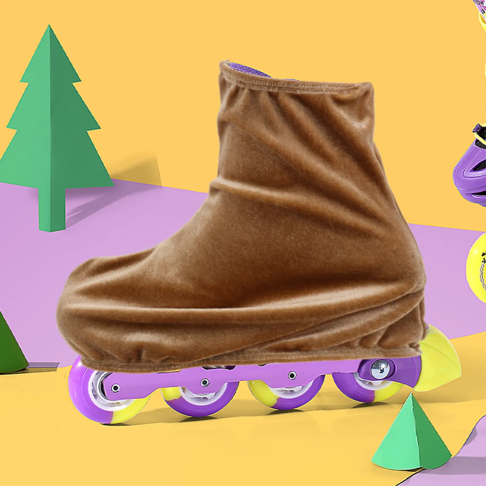 1 Paio di Copriscarpe Elastici Protettivi per Pattini da Ghiaccio, Pattinaggio Artistico e Roller, Accessorio Resistente all'Usura