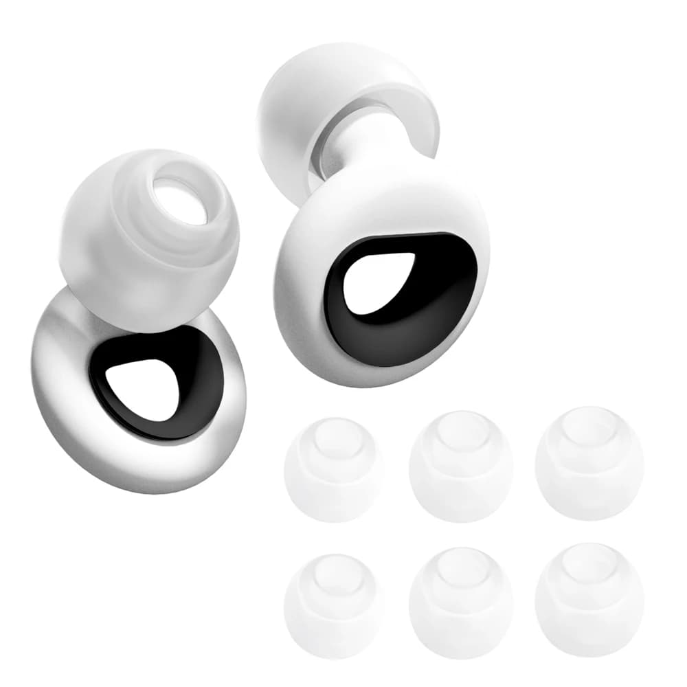 Soft Waterproof Silicone Earplugs with Caps Sound Insulation for Swimming Showering And Diving Washable Ear Canals Protection