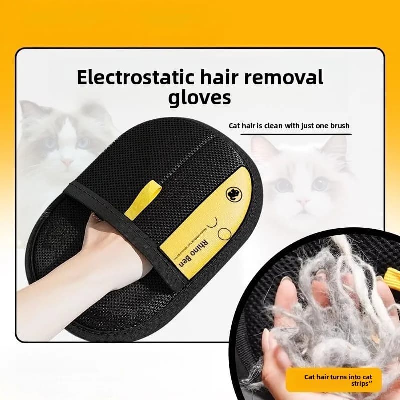 Pet Hair Remover Brush Magic Cat Lint Roller Dog Fur Scraper Gloves Static Cleaning Tool
