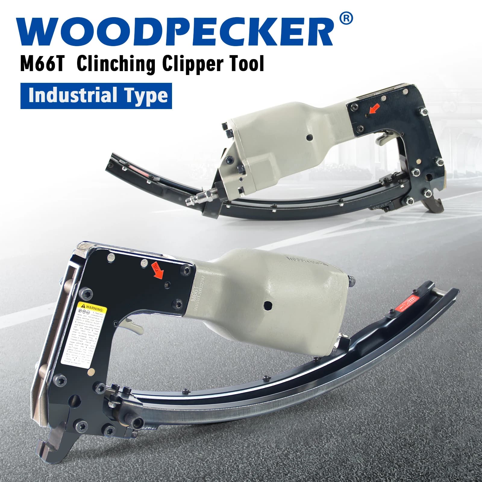 Woodpecker M66T Pinza pneumatica per seggiolino auto Clipper Strumento di fissaggio Air Power Clinch Clip Clipper Hartco Clipper
