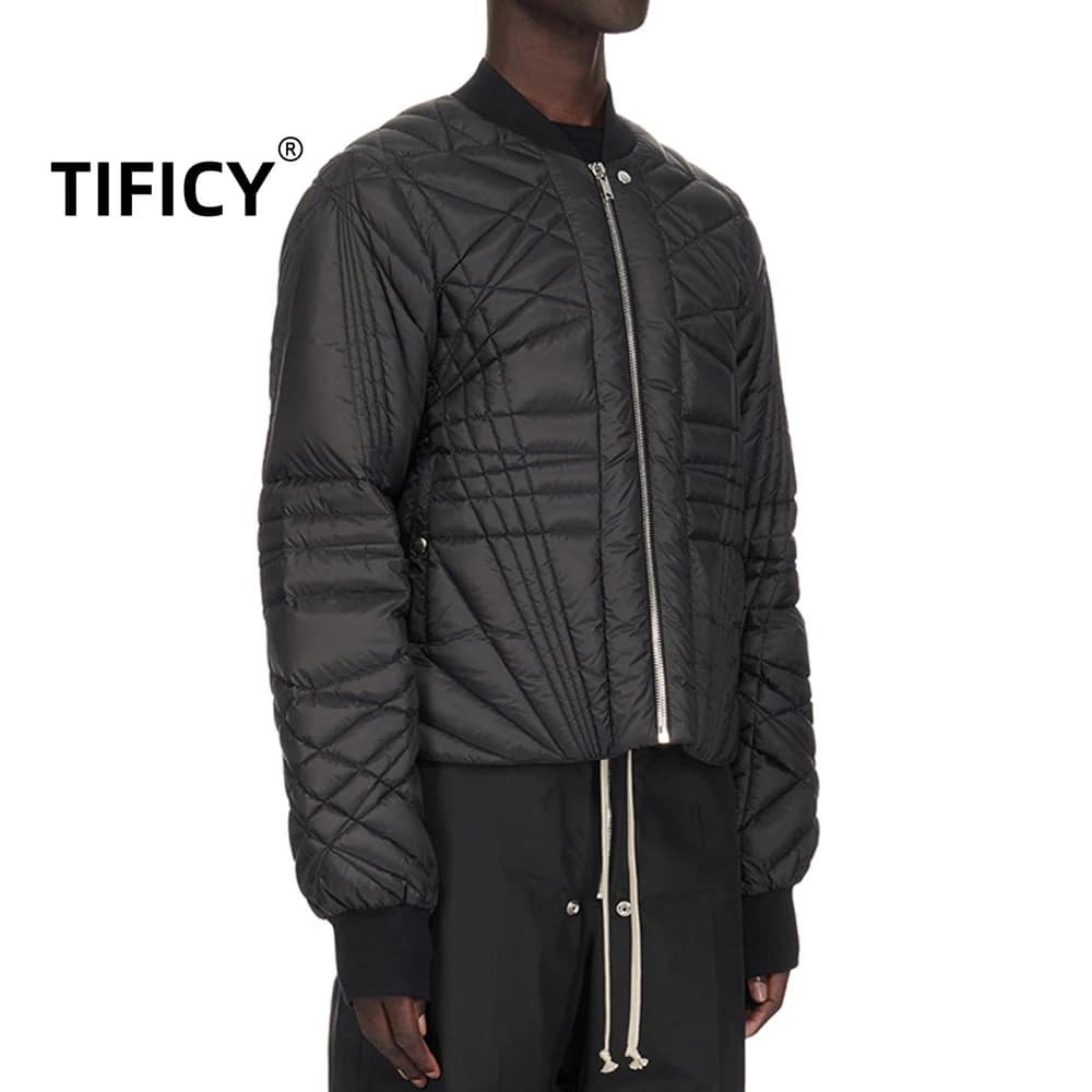 High Street Dark Ro Style Goose Down Jacket Jacket Men's Unisex Lightweight Ray Self-designed Streetwear Down Coats Jacket
