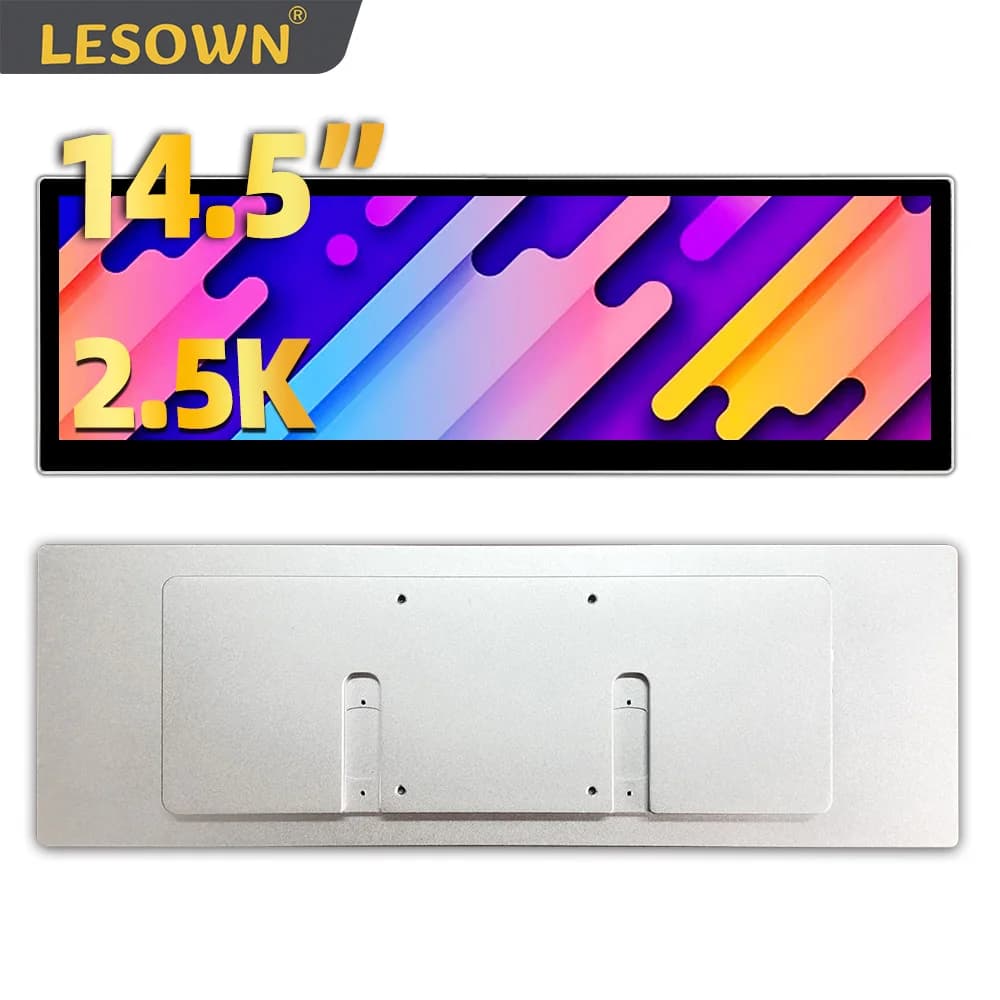 LESOWN Extended Display 14.5 Inch Portable Bar Monitor 2.5 K USB-C Touchscreen IPS for Laptop Work Raspberry Pi PS5 AIDA64