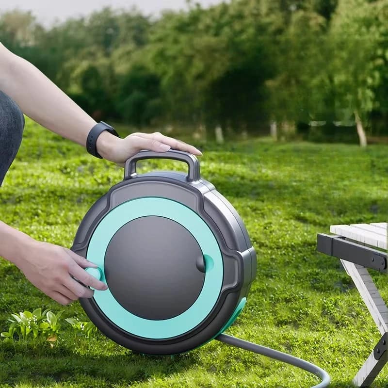 Avvolgitubo da Giardino a Parete per Orto, Accessori per Giardinaggio e Paesaggistica, Tubo Estensibile per Irrigazione