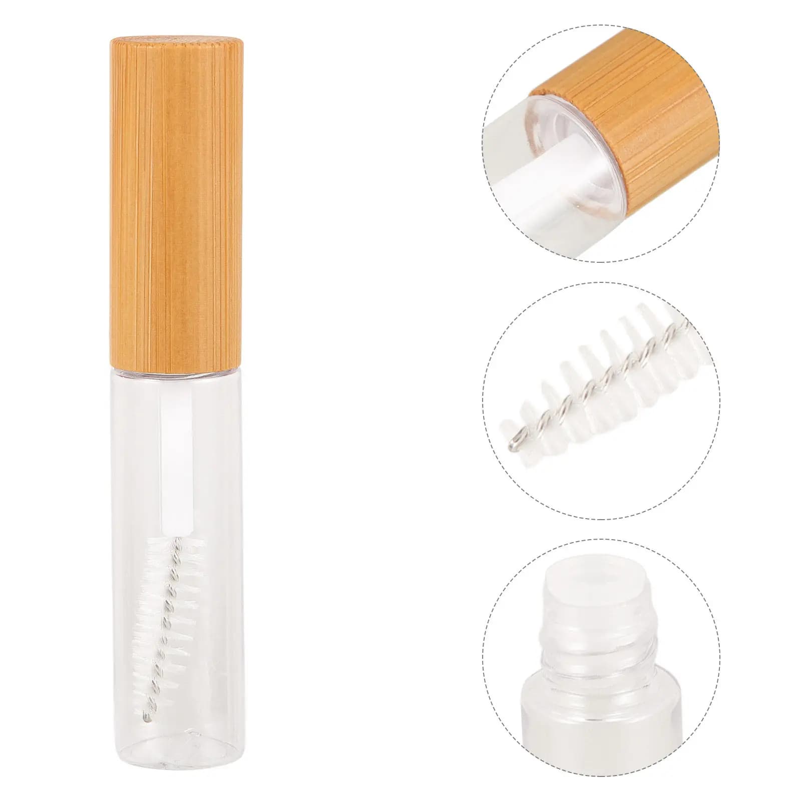 Transparent Empty Tubes for Eyelashes, Reusable, Portable Size for Mascara Charging, Lightly Travel Dispenser for Girls