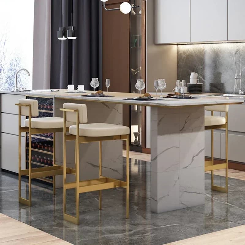 Sedia da bar beige Bancone alto Biblioteca Vanity Mainstays Sgabello da bar Gamba rinforzata Sgabello Cucina Alto Mobili da ristorante