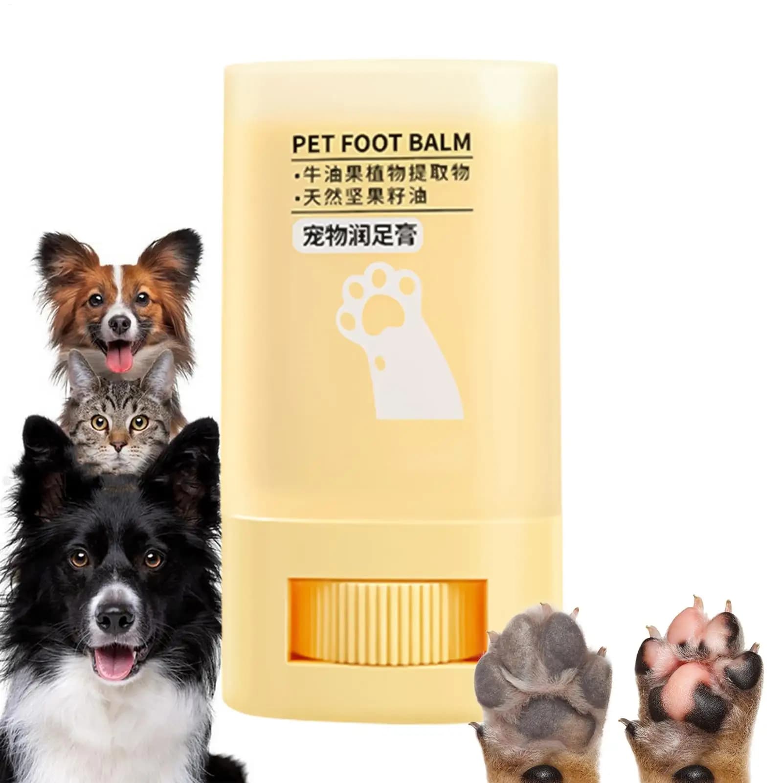 Balsamo per zampe di animali domestici, crema idratante per zampe secche e screpolate di cani e gatti, crema protettiva per zampe di animali domestici