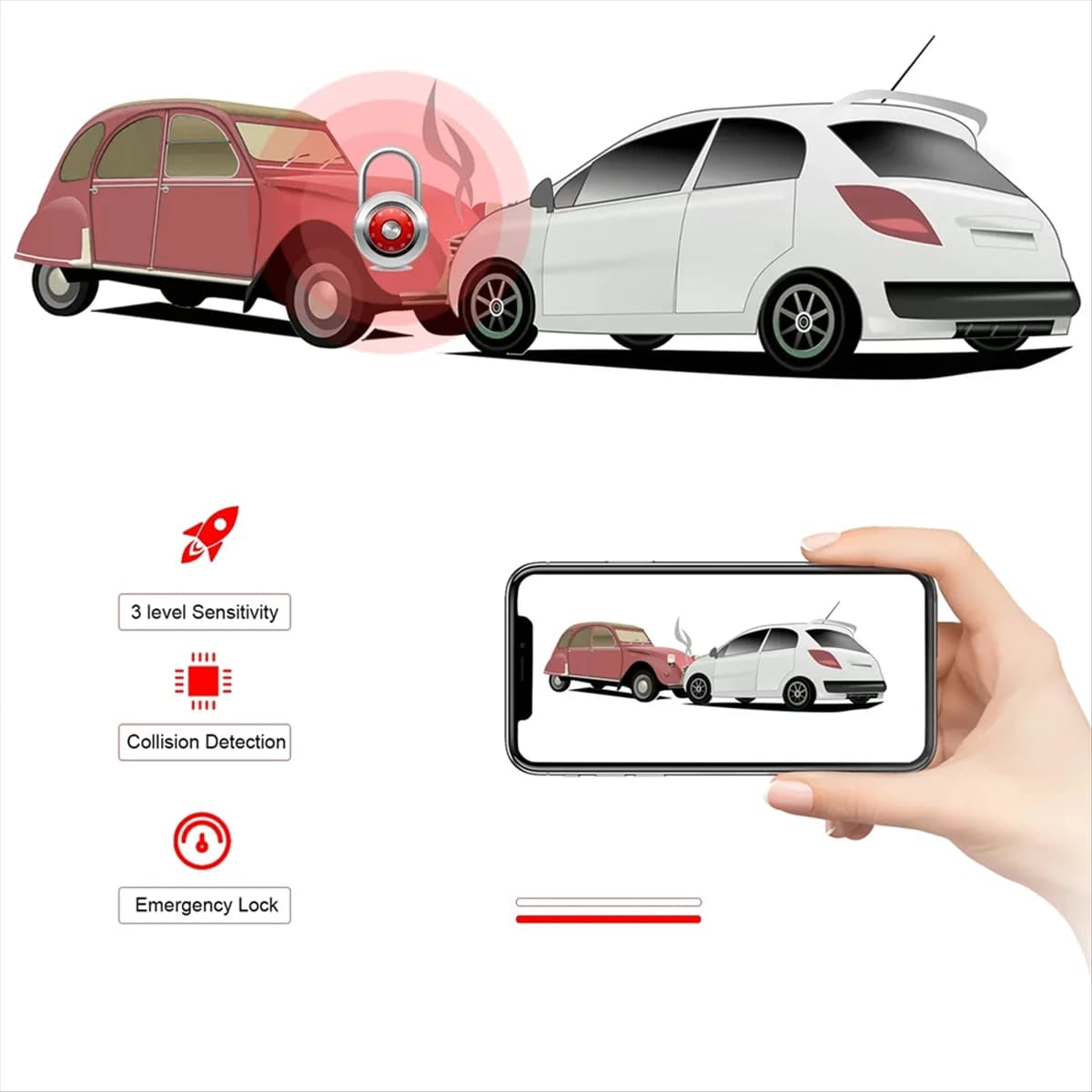 Monitor di parcheggio WIF 24 ore su cruscotto DVR per auto 2K per cassaforte per veicoli migliorata