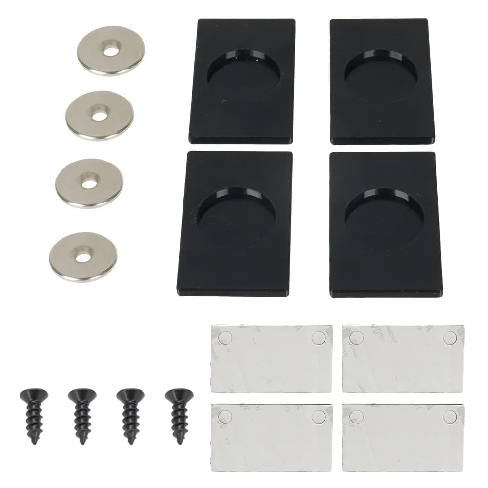 4x robusto supporto targa magnetico universale per rimorchio per roulotte auto Supporto targa magnetico facile da installare nero
