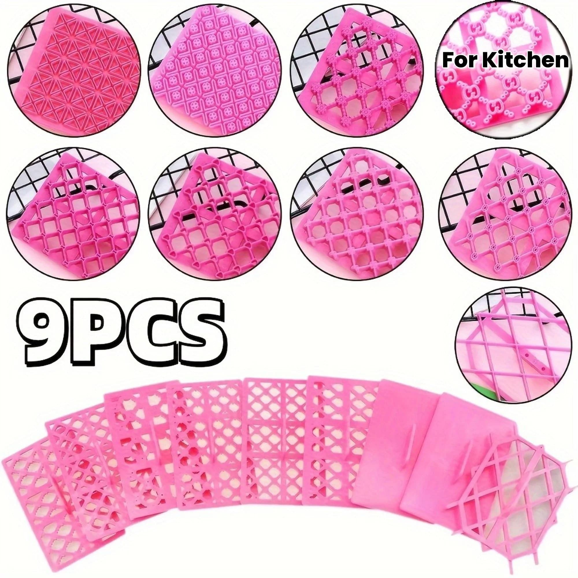 9pcs/Set Cake Chocolate Fondant Mold Plastic Printing Biscuits Cookies Decoration Embosser Kitchen Baking Cake Cutter Tools