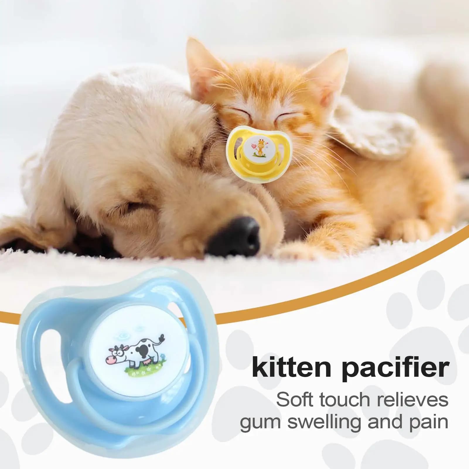 Ciucci a forma di farfalla per animali domestici con coperchi, 4 pezzi/set, ciucci lenitivi per gatti e gattini, giocattoli da masticare per cani, per casa e viaggi