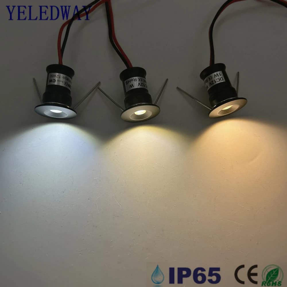 1W Mini Downlight Led 12V Piccolo faretto dimmerabile Scale Armadio da cucina Faretto ambientale da incasso KTV Illuminazione a soffitto per feste
