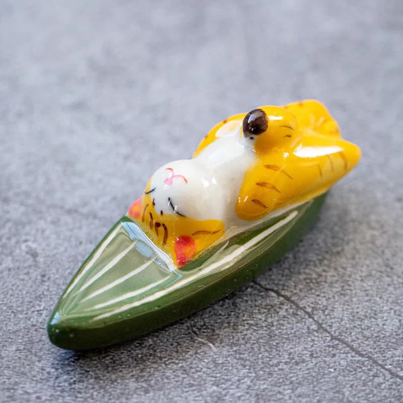 1pc mini gatto porta incenso in ceramica accessori creativi per la decorazione della casa simpatici ornamenti animali creativi incensiere in legno di sandalo
