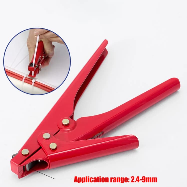 La pistola con morsetto rosso contiene il cavo in nylon largo 2,4-9 mm per ssiccare e tagliare nell'utensile e un cavo speciale hs-519