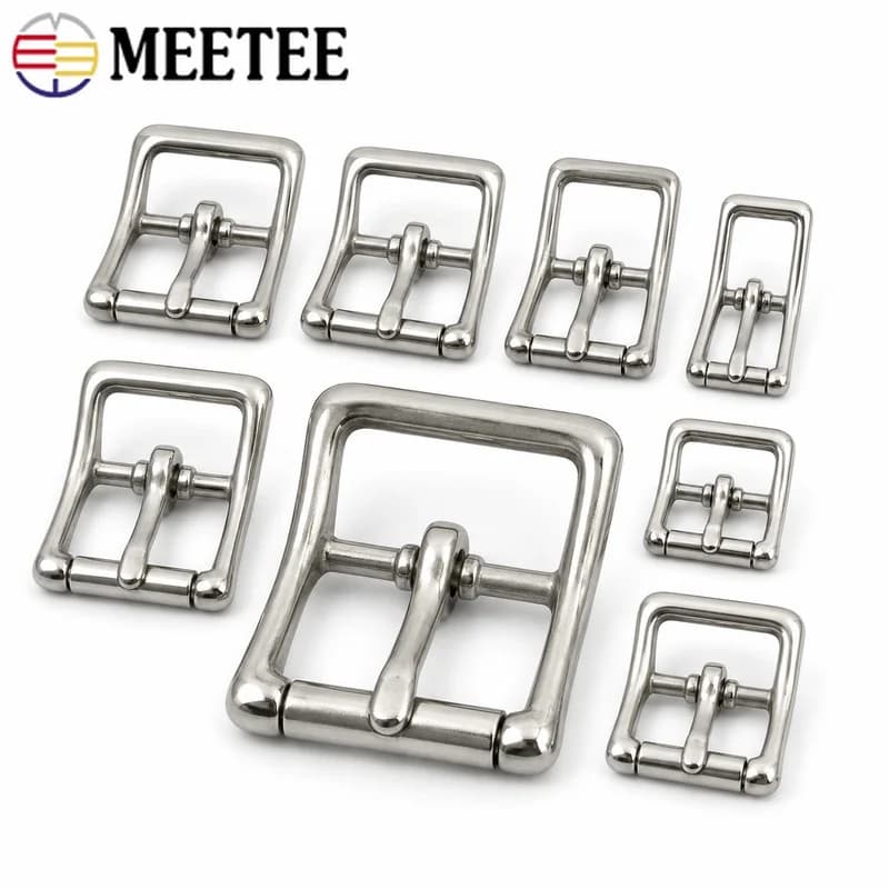 2/5Pcs 13-27mm Stainless Steel Pin Buckles Adjustable Clasps for Handbag Strap Belt Dog Collar Garment Leather DIY Hardware Kit