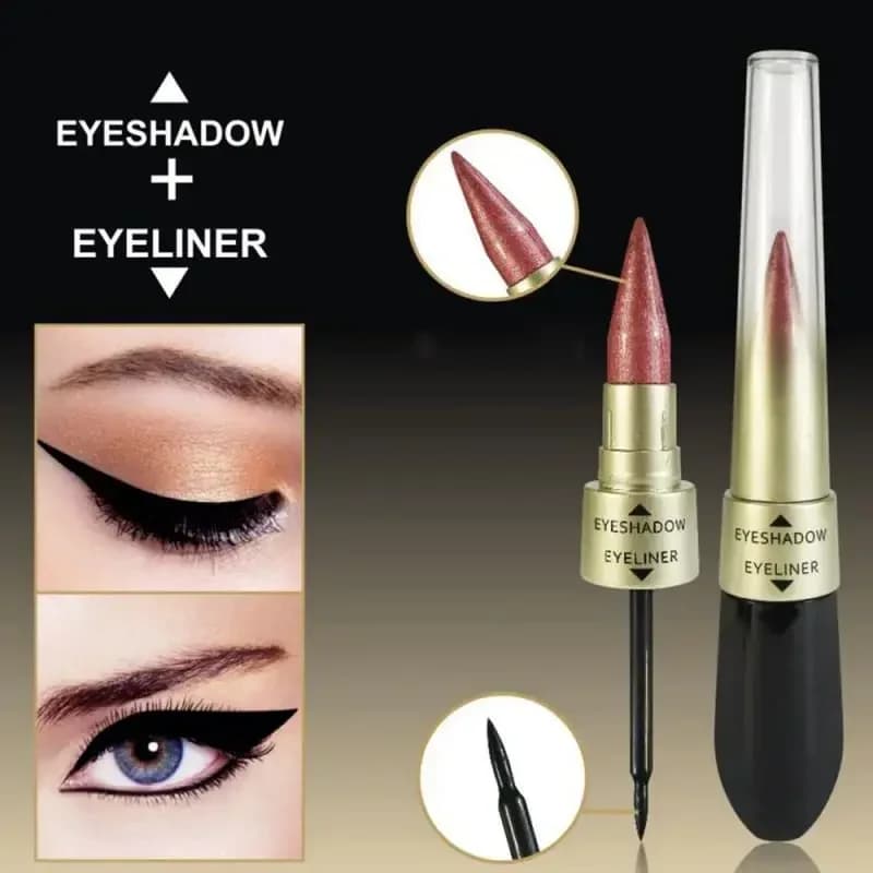 Waterproof Eyeliner Pen 2 in 1 Long Life Glitter Cosmetics for Makeup Eyeliner Liquid Shade Pen Single Color Pearl