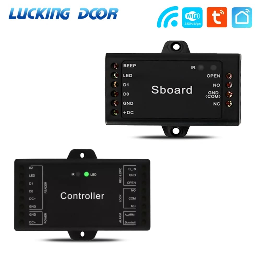 12V DC Tuya 4G 5G Wifi Telecomando Sboard Mini Formato Controller di Controllo Accessi Pannello di Bordo Wiegand 26 ~ 44 bit Ingresso 1000 Utente