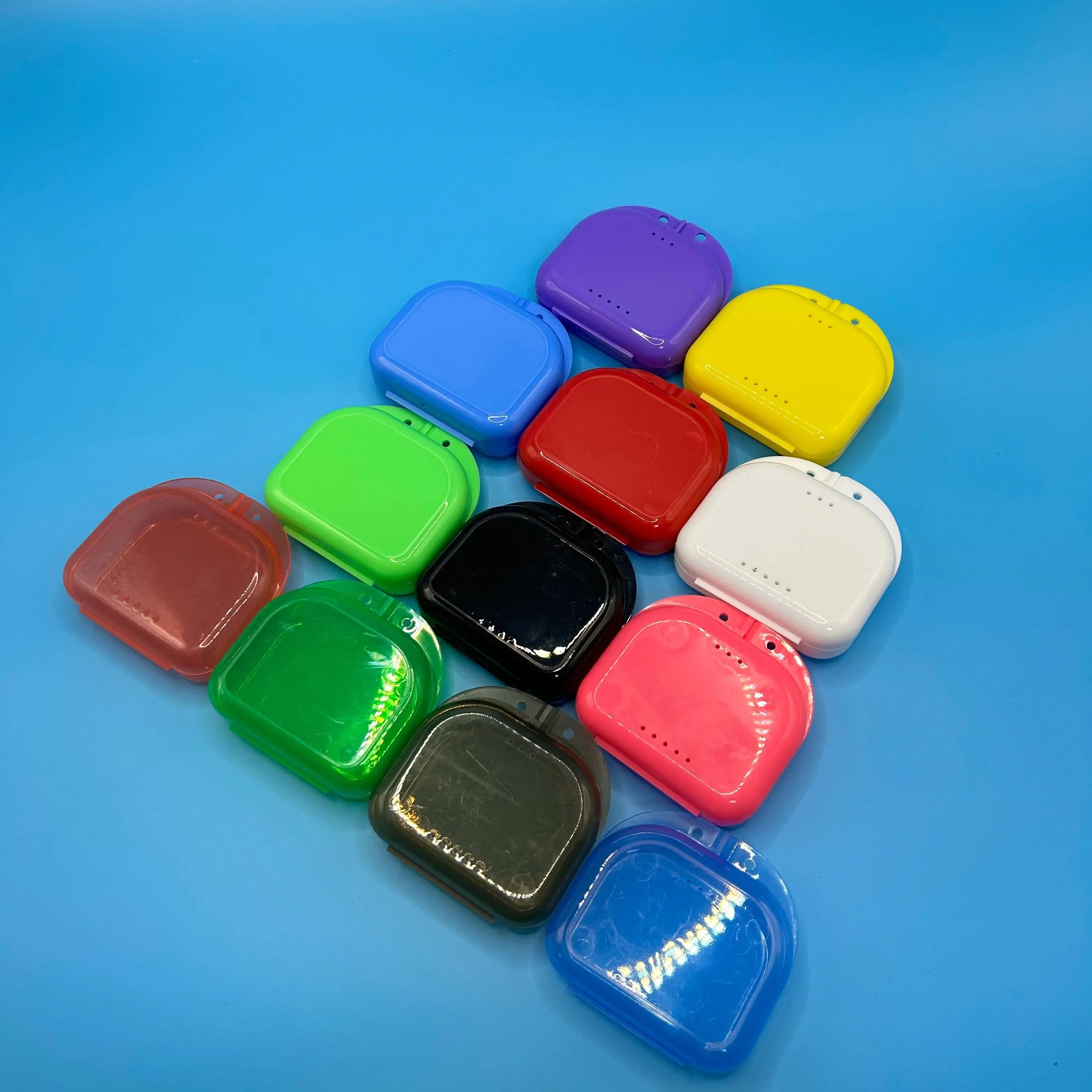 50Pcs Dental Retainer Box Orthodontic Mouth Guard Container Plastic Oral Hygiene Denture Teeth Brace Organizer Portable Travel