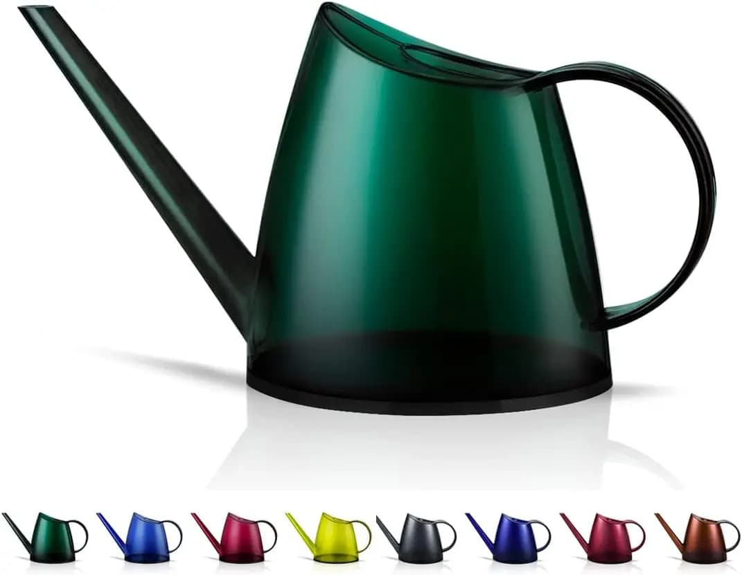 Annaffiatoio per Piante da Interno - Elegante Annaffiatoio in Plastica Verde con Beccuccio Lungo per Piante in Vaso