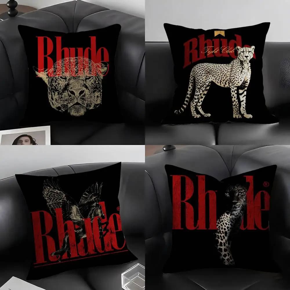 Marchio di moda R_RHUDEs Federa per cuscino Casa Dormitorio Sedia Schienale Breve peluche Stampa fronte-retro Ufficio Pisolino Tempo Fodera per cuscino