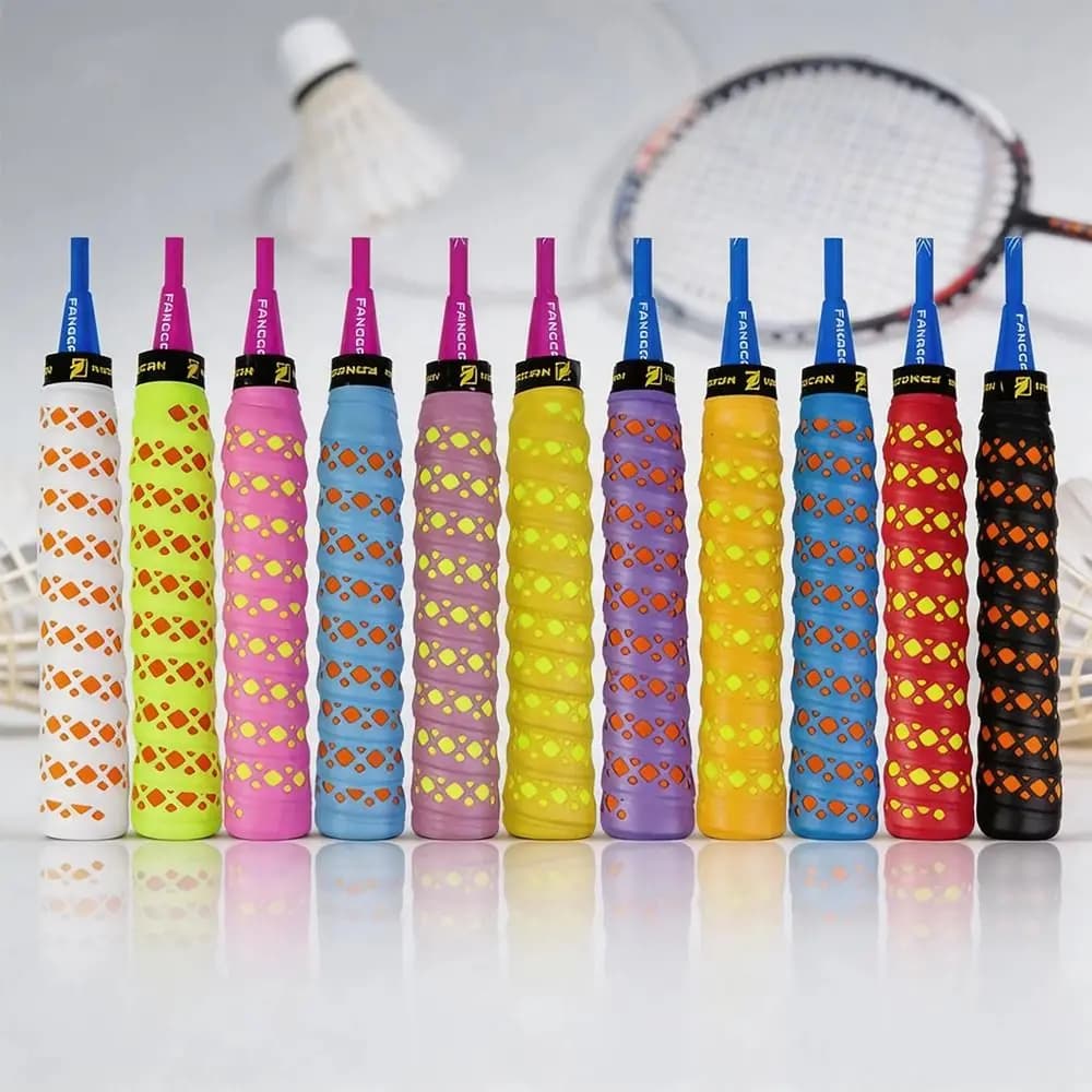 PU Badminton Racket Grip Tape Breathable Sweat Absorbent Badminton Overgrip Wear Resistant Anti Slip Tennis Racket Grip Tape