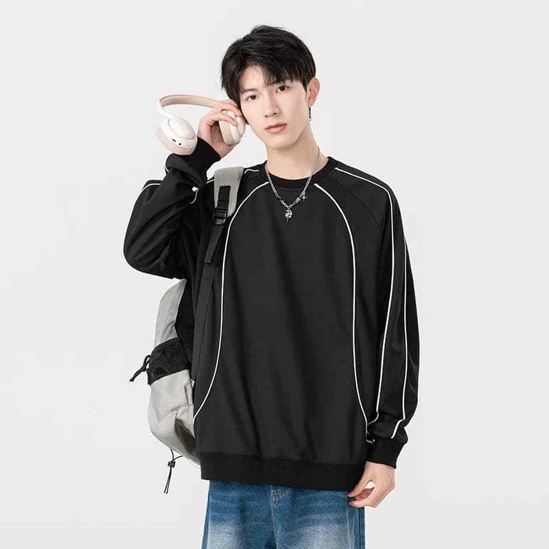 Felpe Senza Cappuccio da Uomo con Grafica a Quadri, Oversize, da Viaggio, Stile Hipster Harajuku, Leggere, Traspiranti, Comode, Morbide, Luminose, Eleganti e Uniche