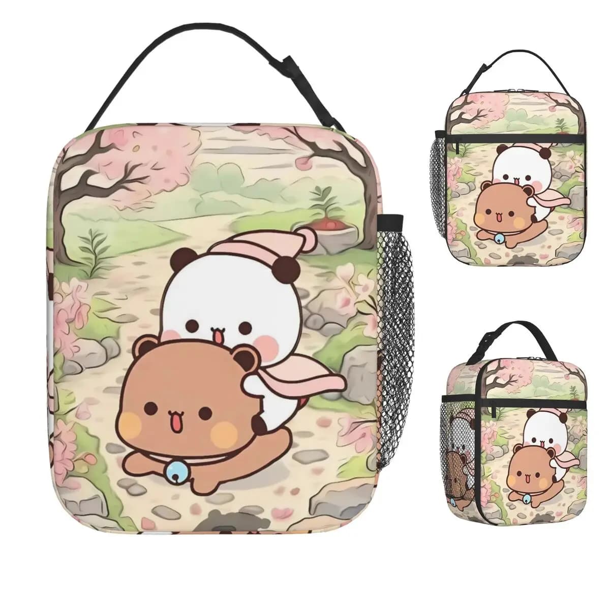 Bubu Dudu Simpatico cartone animato Orso Personaggio Borsa per il pranzo Kawaii Panda Scatola per il pranzo portatile Borsa termica per esterni Borse termiche Oxford