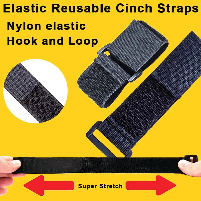 5 pezzi elastici con gancio e anello cinghie regolabili fascette per cavi super elastici cavo di prolunga cinghia di stoccaggio nastro di fissaggio ad anello con gancio