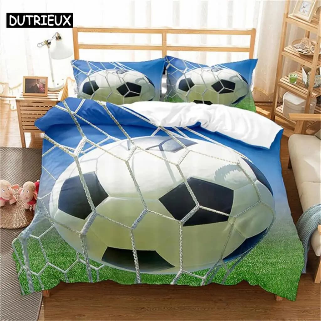 Set biancheria da letto Football Star Set copripiumino Biancheria da letto 3D Biancheria da letto con stampa digitale Set biancheria da letto queen size Design alla moda