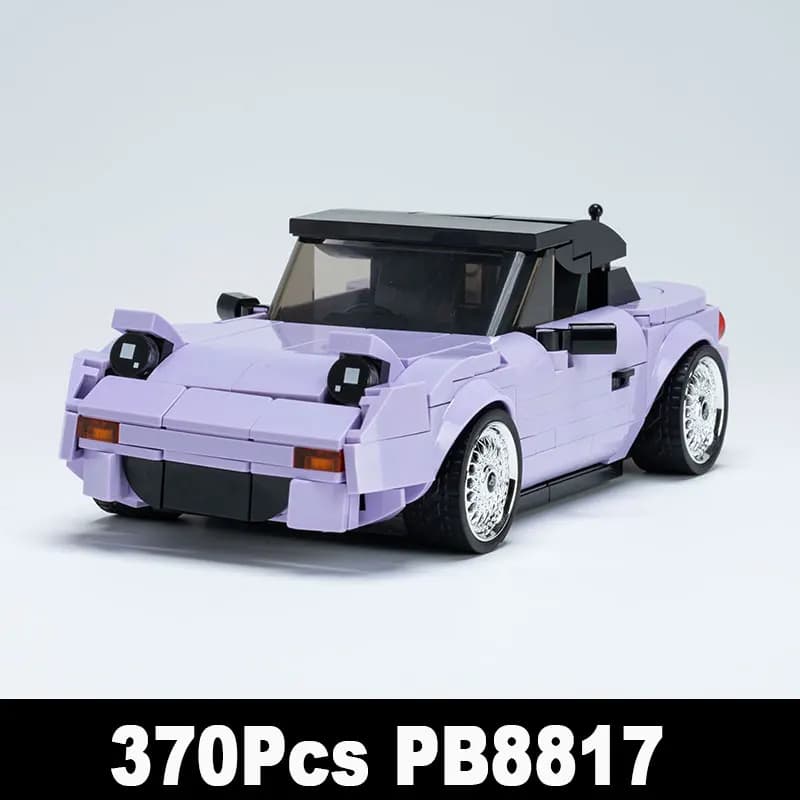PB8817 370 Pezzi Blocchi di Costruzione Tecnici MOC, Modello di Auto Sportiva Roadster, Giocattoli DIY per Ragazzi