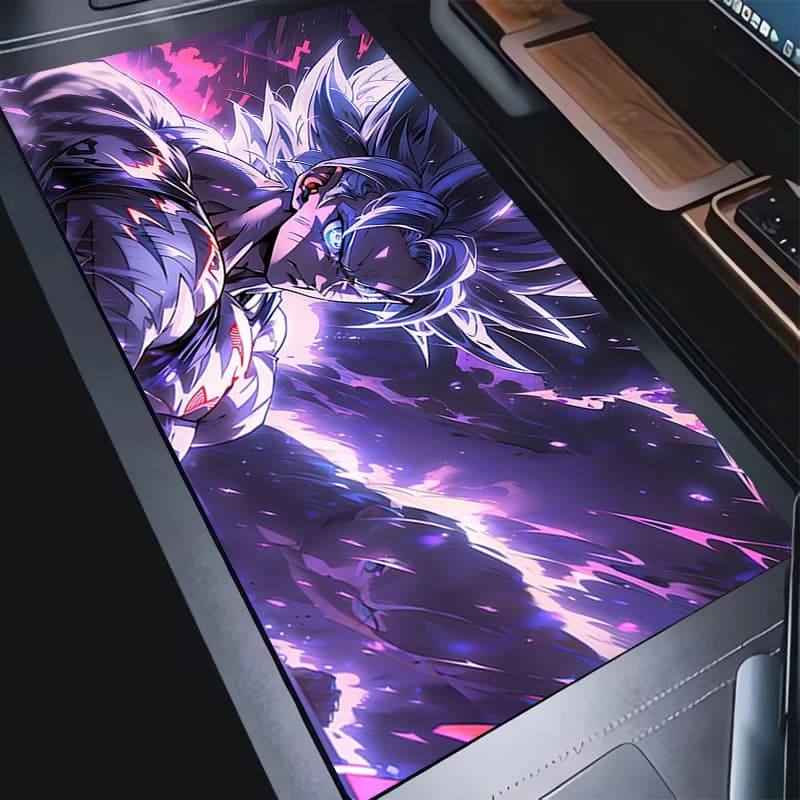 Tappetino per mouse Dragon Ball 90x40 cm DBZ, accessori da gioco di grandi dimensioni, tastiera veloce, tappetino da scrivania con bordo in gomma, tappetino per mouse per ufficio e laptop