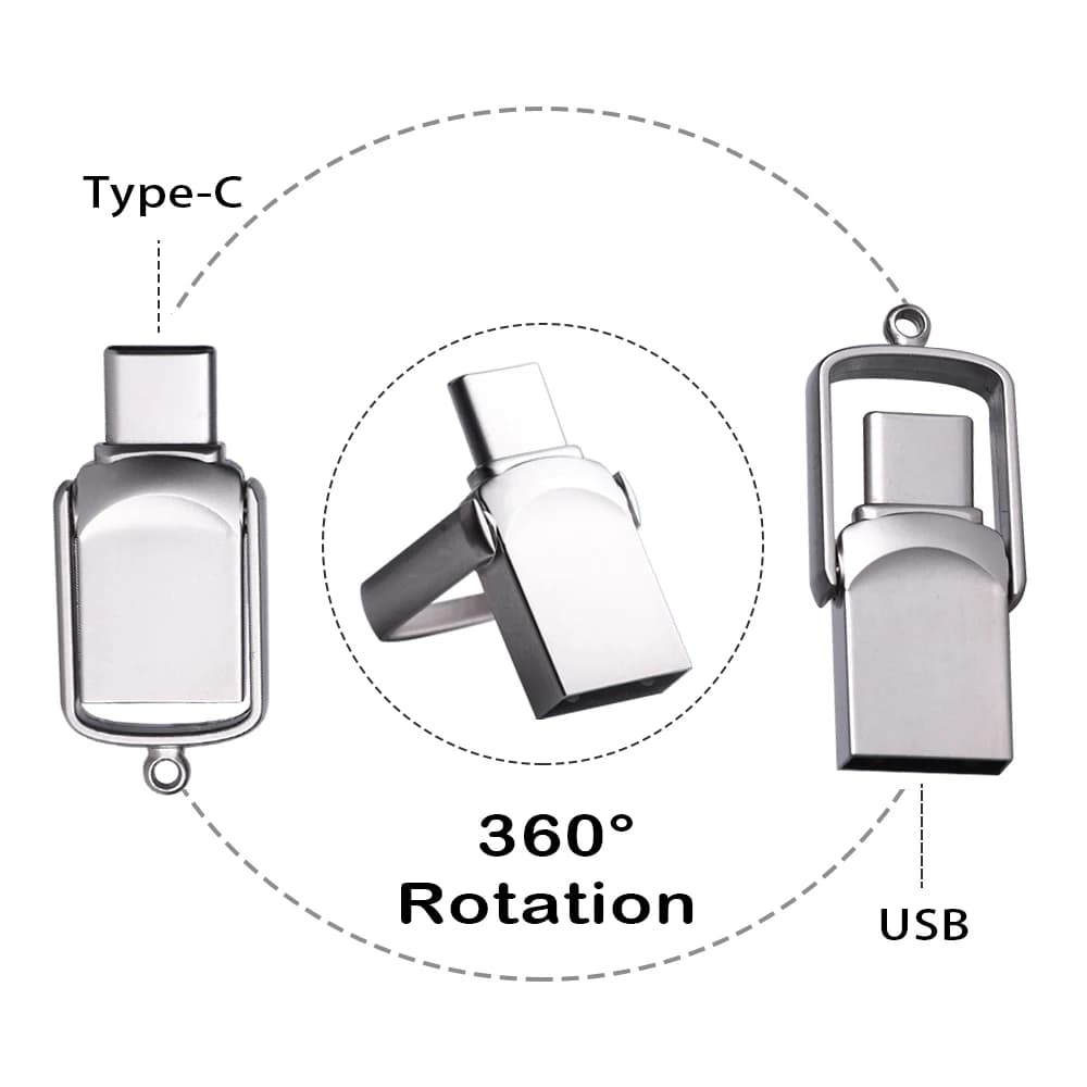 High Speed USB 2in1 wrench with Type-C 32GB/64GB/128GB Dual Function Data Storage Device Compatible with PC