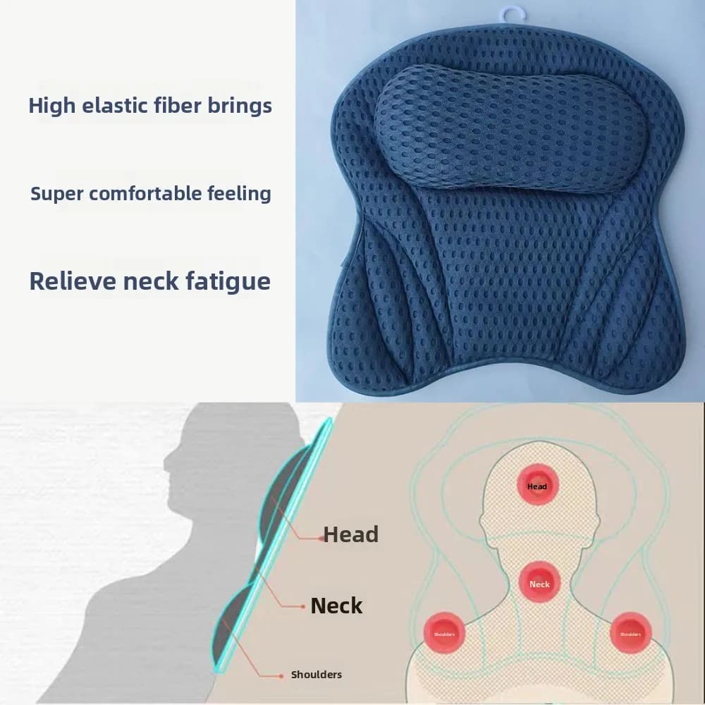 Cuscino per vasca da bagno a farfalla 1 pezzo con ventose Ganci Vasca da bagno traspirante Cuscino per vasca da bagno 4D ad asciugatura rapida