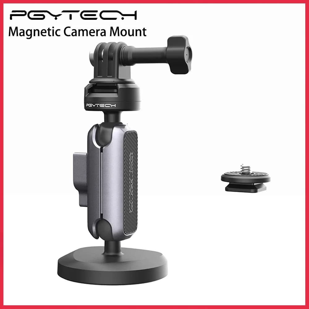 PGYTECH CapLock Magnetic Camera Mount 360° Rotating 1/4" Adapter For GoPro 12/11/10 Insta360 / DJI Osmo Action 4/3 / POCKET 3