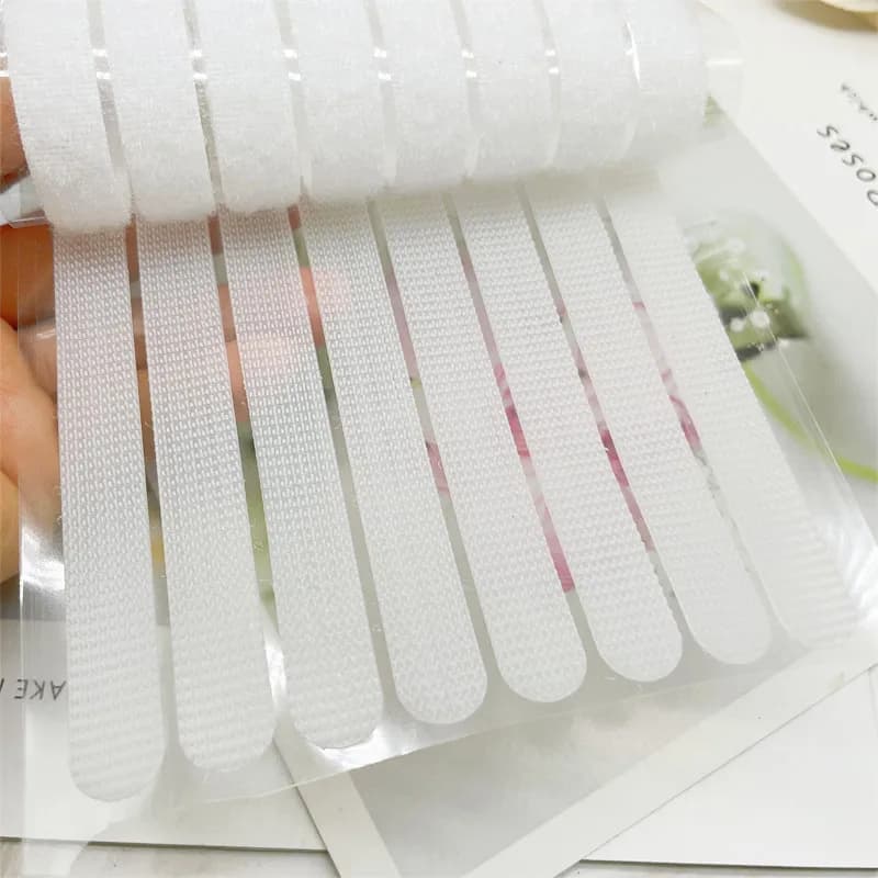Soft Baby Hook and Loop Tape 11*155/190/270/300mm bianco autoadesivo sicuro adesivi per bambini nastro di fissaggio colla cucito fai da te 8-32 paia