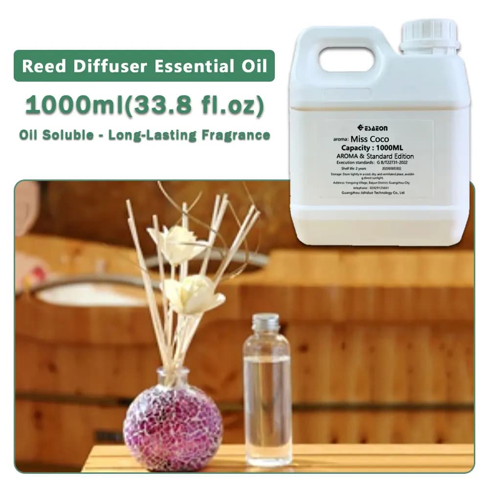 ESAEON Vine Diffuser Essential Oils - For Reed Diffusers & Flameless Aroma & Vine Diffuser, Miss Coco/Cedar - 1000ML(33.8 fl.oz)