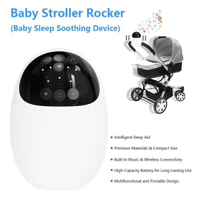 Portable Baby Carrier for Newborns with Night Light, Bluetooth Speaker, White Rumor and Electric Device for Baby Sleep